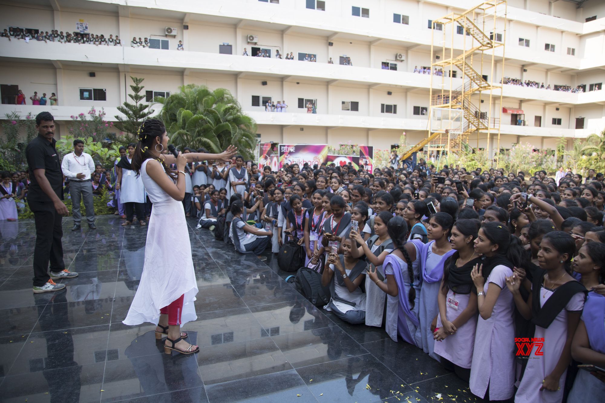 Actress Varshini Stills As Host At "Pick N Hook" Event At Kakinada KIET