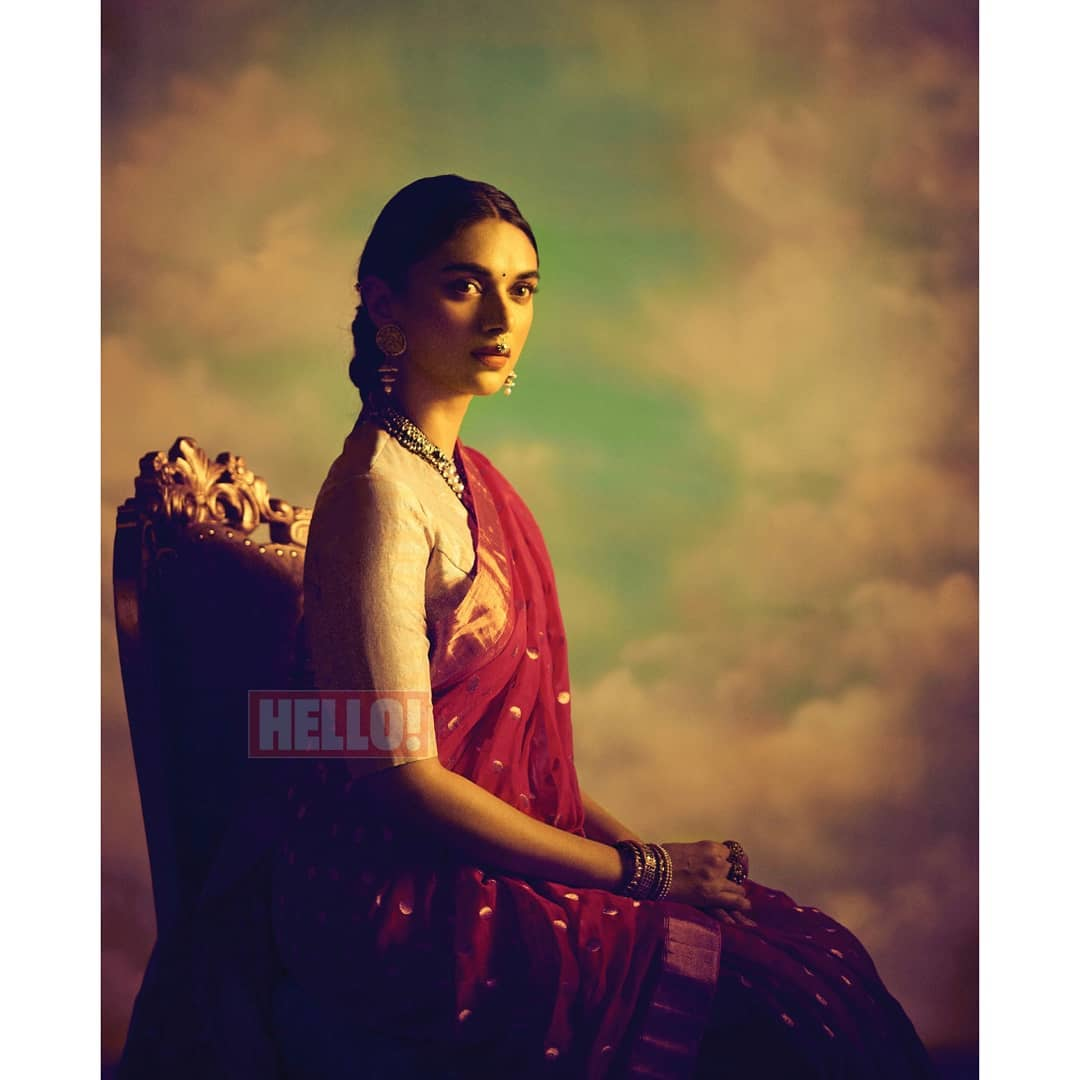 Actress Aditi Rao Hydari Stills As The Iconic Works Of Raja Ravi Varma ...