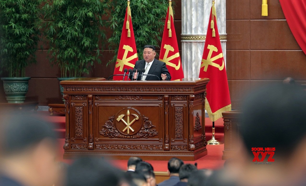 Seoul North Korean Leader Kim Jong Un Speaking At A Plenary Meeting