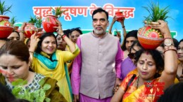 New Delhi: Environment Minister Gopal Rai during the "Harit Kalash Yatra" organised by the Delhi Government as part of the public awareness campaign in New Delhi on Tuesday, October 01, 2024. (Photo: IANS)