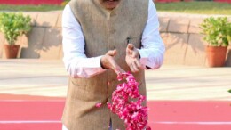 New Delhi: Speaker of Lok Sabha, Om Birla pays floral tributes at the Samadhi of the former Prime Minister, Lal Bahadur Shastri at Vijay Ghat in New Delhi on Wednesday, October 02, 2024. (Photo: IANS)
