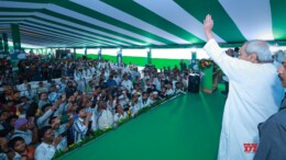 Bhubaneswar: BJD President and former Odisha Chief Minister Naveen Patnaik inaugurates the statewide public relations march in Bhubaneswar on Wednesday, October 2, 2024. (Photo: IANS)