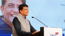 Mumbai: Union Minister Piyush Goyal addresses the Joint Felicitation Ceremony of the Federation of Associations of Maharashtra (FAM) and the Indian Merchants' Chamber (IMC) in Mumbai, Maharashtra, on Monday, October 07, 2024. (Photo: IANS)