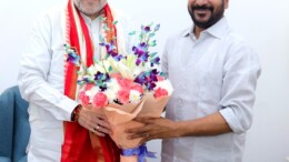 New Delhi: Telangana Chief Minister Revanth Reddy meets Union Home Minister Amit Shah in New Delhi on Monday, October 7, 2024. (Photo: IANS)