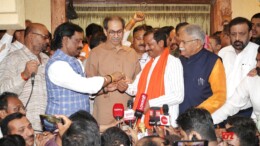 Mumbai: BJP State Secretary Suresh Bankar, along with his colleagues from the Sillod Legislative Assembly, joins Shiv Sena (Uddhav Balasaheb Thackeray) in the presence of party chief Uddhav Thackeray in Mumbai on Friday, October 18, 2024. (Photo: IANS)