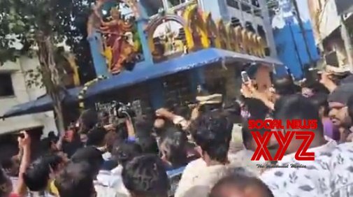 Police carry out baton charge as protest at Secunderabad temple turns violent