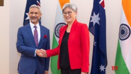 Canberra: External Affairs Minister S. Jaishankar with Foreign Minister Penny Wong at the 15th India - Australia Foreign Ministers Framework Dialogue in Canberra on Tuesday November 05, 2024. (Photo: IANS)