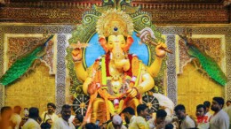 Mumbai:  A view of Lord Ganesha at Lalbaugcha Raja Sarvajanik Ganeshotsav in Mumbai on Monday September 16, 2024. (Photo: IANS)