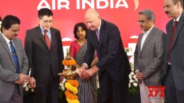 Bengaluru: Campbell Wilson, MD & CEO, Air India and others during groundbreaking ceremony of Air India's mega Maintenance, Repair and Overhaul (MRO) facility, in Bengaluru on Wednesday, September 04, 2024.(Photo: IANS)