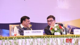New Delhi: Union Minister of Youth Affairs and Sports, Mansukh Mandaviya, in conversation with officials during the National Anti-Doping Agency (NADA) India Inclusion Conclave in New Delhi on Wednesday, September 18, 2024. (Photo: IANS)
