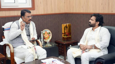 Bihar: Pawan Singh visits BJP office after getting MLC ticket