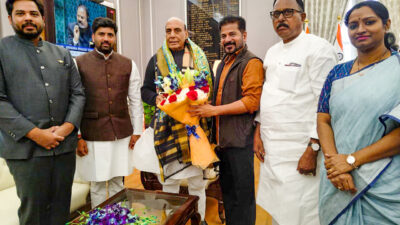 Telangana CM thanks Defence Minister for approval to Gandhi Sarovar Project