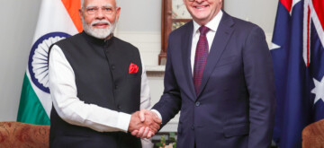 Delaware: Prime Minister Narendra Modi with Prime Minister of Australia Anthony Albanese during a meeting on the sidelines of the QUAD summit in Delaware, USA, on Sunday, September 22, 2024. (Photo: IANS)