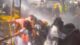 Water cannons used on Karni Sena protesters in Jaipur as demonstrators remove barricades